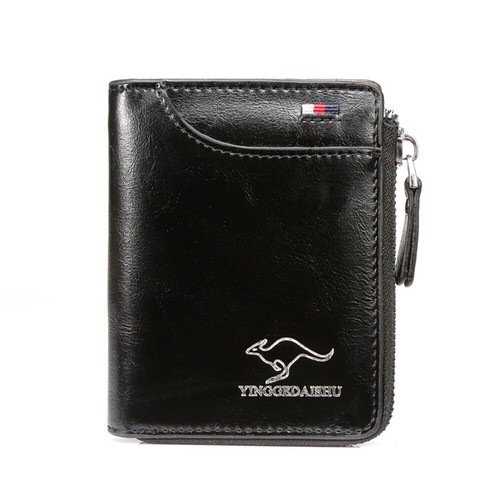 Waterproof Mens RFID Blocking Leather Wallet Credit Card ID Holder Zipper Purse