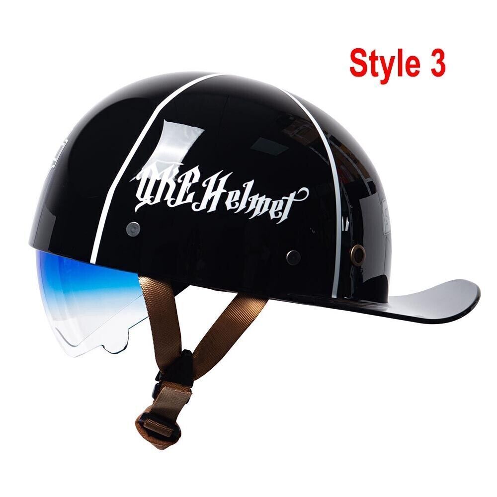 Retro Helmets Baseball Cap Half Colorful Men Head Safety Motorcycle Duck Helmet