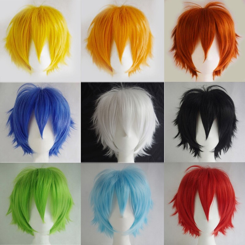 HOT SELL Fashion Cosplay Wig Short Straight Men Boy Cartoon Anime Party Hair Wig