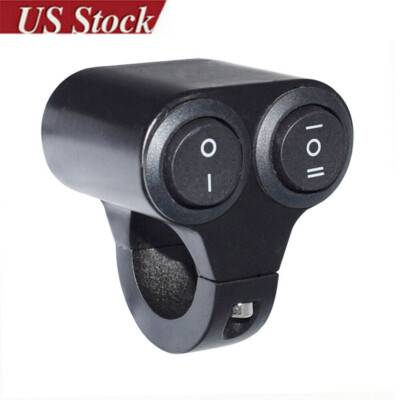 Motorcycle ATV Handlebar Dual Button On Off Switch 22mm 7/8'' Motorbike Refit 12V