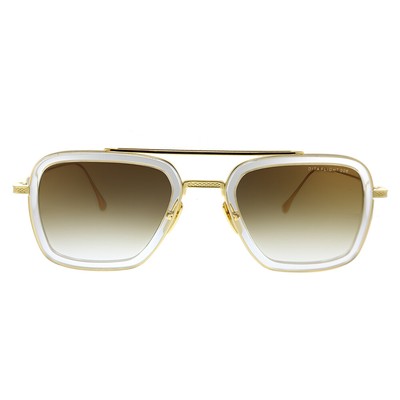 Pre-owned Dita Flight.006 Dt 7806 L-clr-gld Gold Metal Sunglasses Brown Gradient Lens