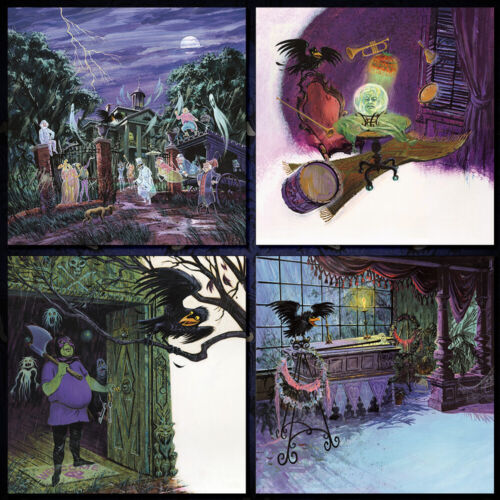 HAUNTED MANSION Disney Posters Art Prints Set of 4 Hitchhiking Concept Art 3117