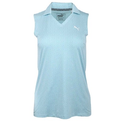 

Рубашка поло Puma Jacquard Sleeveless Polo Shirt Womens Blue Casual 574769-01, Синий