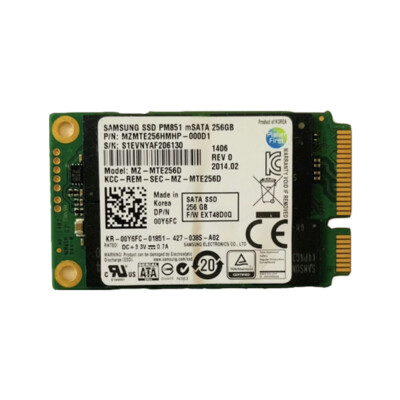 Samsung PM851 mSATA 128GB 256GB 512GB Internal SSD 6Gb/s Solid State Drive