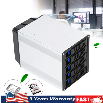 6 Gbps 5 Bay SATA HDD SAS Docking Station Offline Clone 2.5/3.5'' Hard Drive Bays
