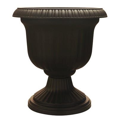 Southern Patio 14'' Utopian Urn, Black