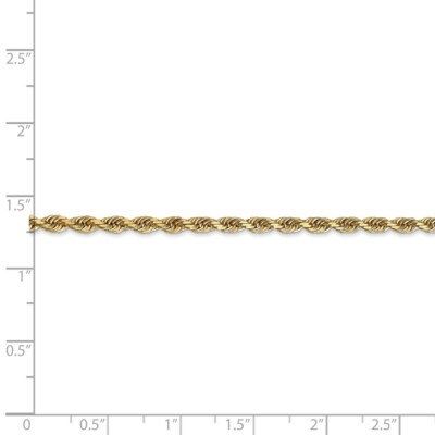 Pre-owned Superdealsforeverything Real 14kt Yellow Gold 3.0mm Diamond Cut Quadruple Rope Chain Bracelet; 7 Inch