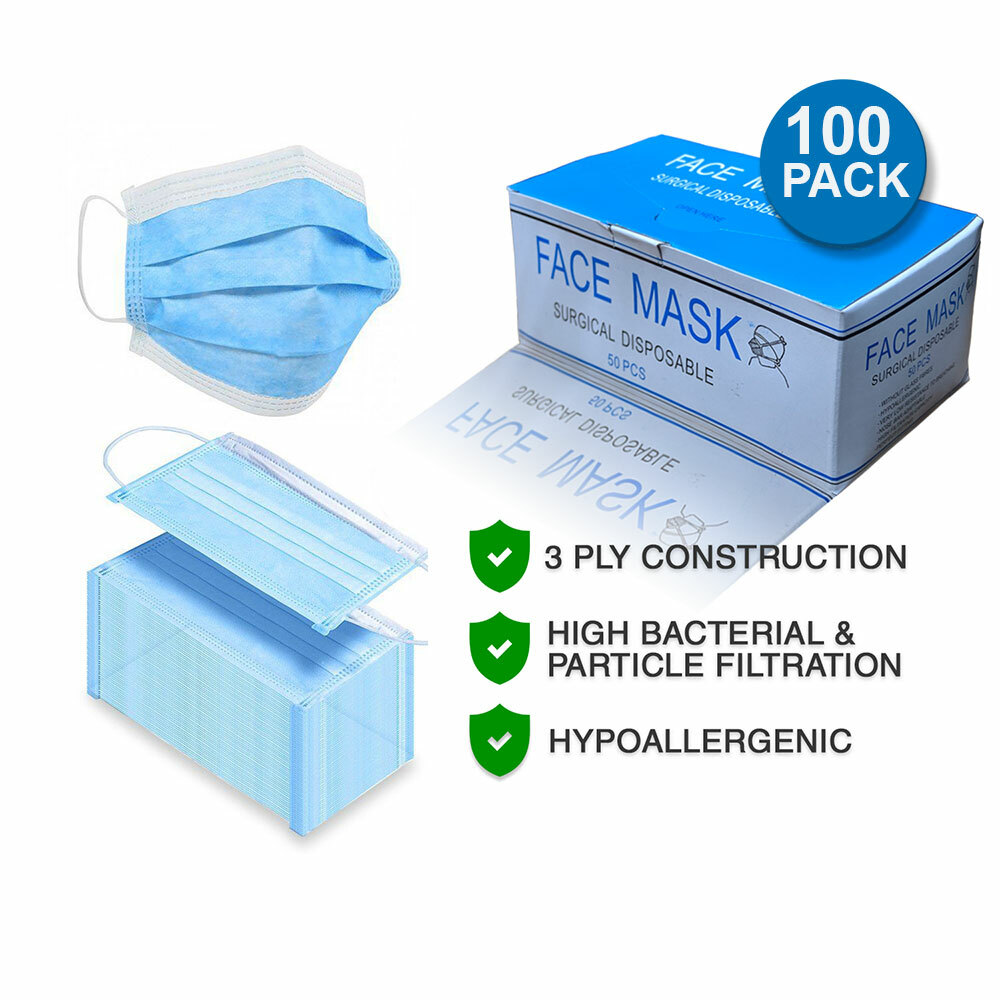 100 pack disposable face masks 100 pack disposable face masks