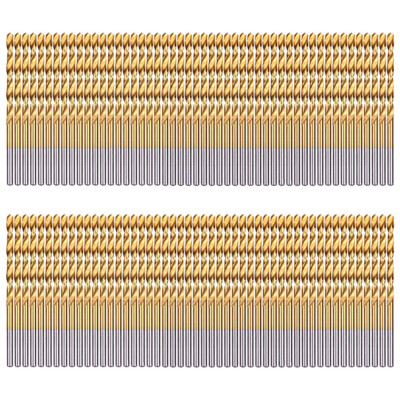 100PCS 1/8'' Drill Bit Set HSS Titanium Jobber Length Twist Metal Drill Bit Tools