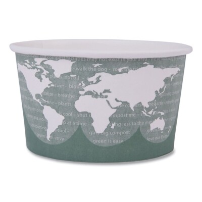 Eco-Products EPBSC12WA 12 oz. World Art Food Container - Green (500/Carton) New