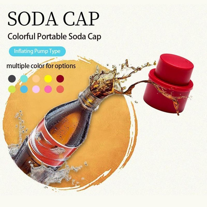 Frizzy Cola Pump Air Tight Beverage Saver Bottle Stopper Drink Sealer Soda Cap