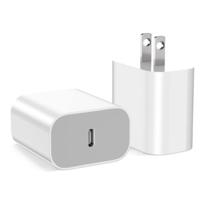 2Pcs For iPhone 15 16 20W Type C Fast Charger Adapter Block USB C Charging Cable