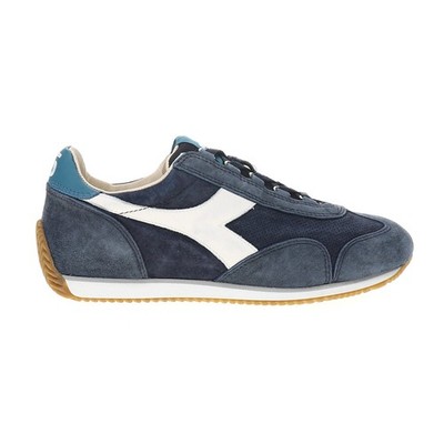 diadora Equipe Suede Sw Perforated Lace Up Mens Blue Sneakers Casual Shoes 1751