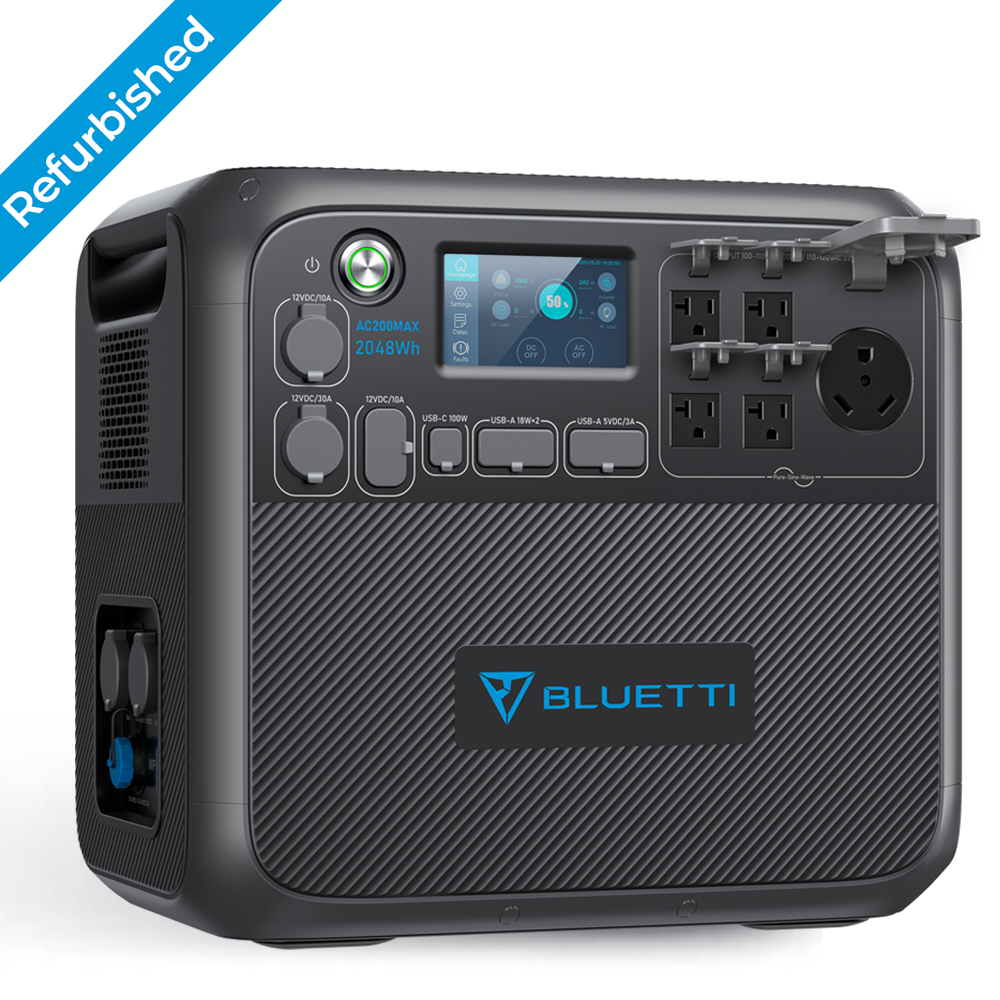 BLUETTI AC200MAX 2200W Power Station Solar Generator 2048Wh 