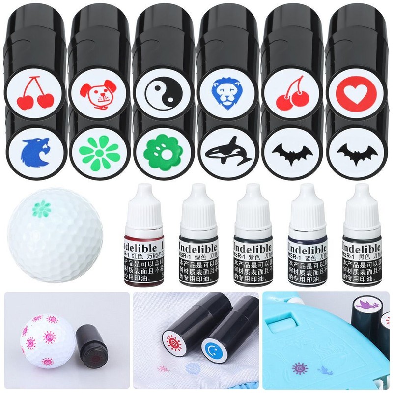Quick-dry Golf Ball Stamper Golf Stamp Marker Golf Accessories Mark Seal