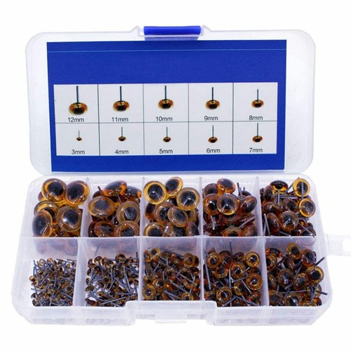 100Pack Amber Glass Eyes Kits For Needle Felting Bears Dolls