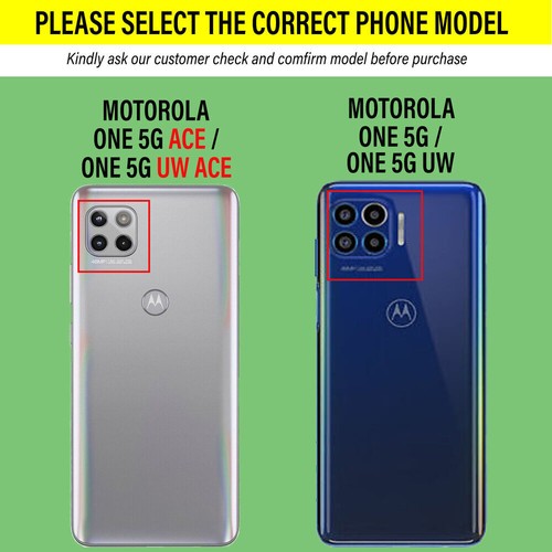 HOT For Motorola One 5G ACE/UW ACE Slim Case Stand + Tempered Glass Protector