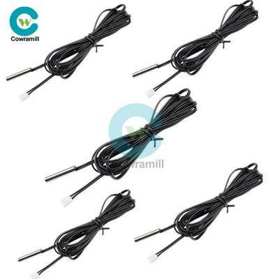 5PCS 2m 10K 1% 3950 NTC Thermistor Temperature Sensor Waterproof Probe  Cable US
