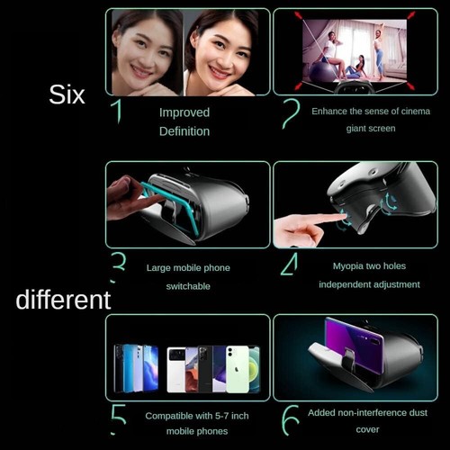 VRG Pro X7 Blue Lens VR Headset with Controller VR Box 3D Goggles