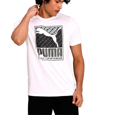 

Puma Cat Box Crew Neck Футболка с коротким рукавом Мужские белые повседневные топы 58776602, Белый, Puma Cat Box Crew Neck Short Sleeve T-Shirt