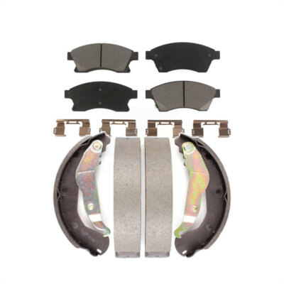 [Front+Rear] Ceramic Brake Pads And Drum Shoes Kit For Chevrolet Sonic Trax