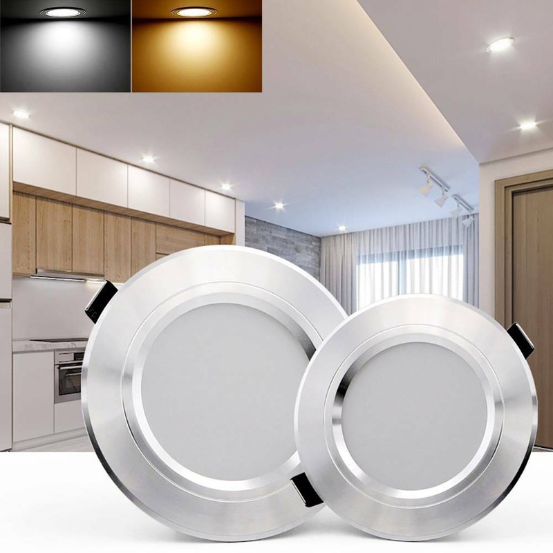 Details About Modern Recessed Led Kitchen Ceiling Dimmable Lights Downlights Spotlights