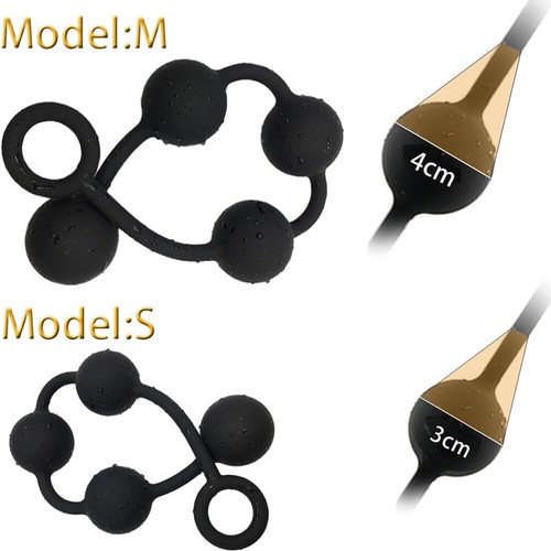 Anal Chain Plug Unisex Large Big Silicone Beads Play Pull Ring Ball Men Women US