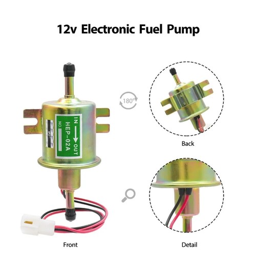 Inline Fuel Pump 12v Electric Transfer Low Pressure Gas Diesel Fuel Pump HEP-02A