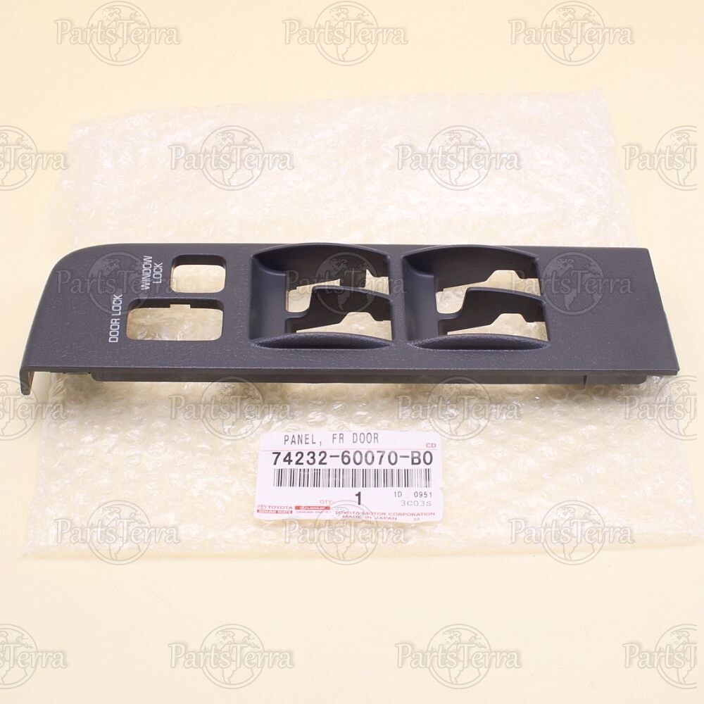 7423260070B0 Genuine OEM Toyota LAND CRUISER FR LH Window Switch Bezel Trim Gray