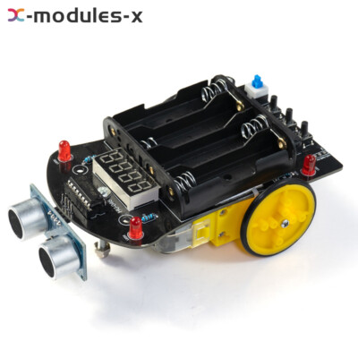 51 Microcontroller Programming DIY Car Kit Ultrasonic Obstacle Avoidance 5V