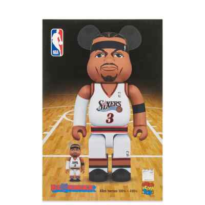 Bearbrick Allen Iverson Philadelphia 76ers 100% & 400% Set BE@RBRICK MEDICOM TOY