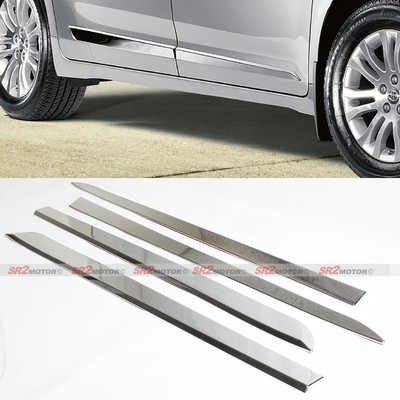 Chrome Door Side Body Lower Moldings Trim Kit fits 2011  2016 Toyota Sienna 