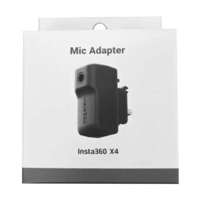 Insta360 Official X4 Mic Adapter (CINSBBMC) - Connect 3.5mm mic & Charge
