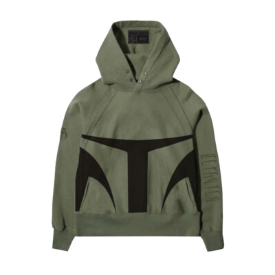 

Мужской пуловер с капюшоном DC Mando Star Wars Mando с цветными блоками, Ivy green/black