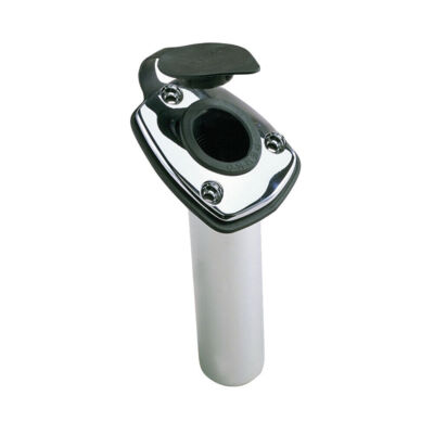 Perko 65° Angled Flush Mount Fishing Rod Holder - Chrome Plated Zinc