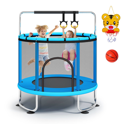 55 Mini Toddler Trampolines with Handle Bar for Kids Toddler
