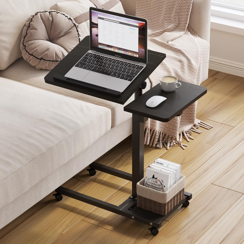 Laptop Desk Laptop Stand for Bed Portable Desk Overbed Bedside Table Mobile Roll