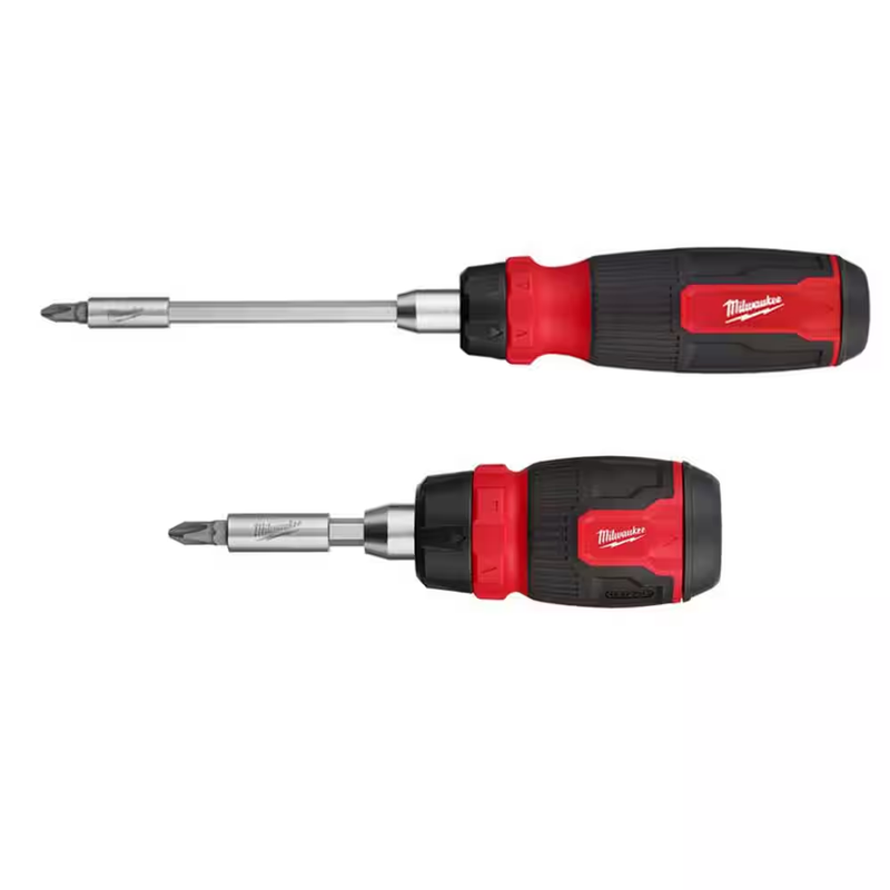 Milwaukee Ratcheting Multi Bit Screwdriver Set 14 in 1 8 in 1 Nut Driver Kit