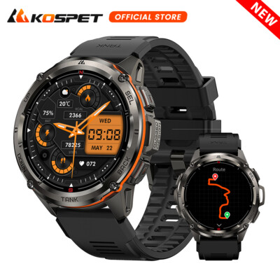 2024 KOSPET TANK T3 Ultra GPS Smart Watch For Men Smart Watches Women 470mAh NEW