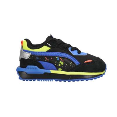 Puma City Rider Laser Tag Ac Running Toddler Boys Черные кроссовки Спортивная обувь