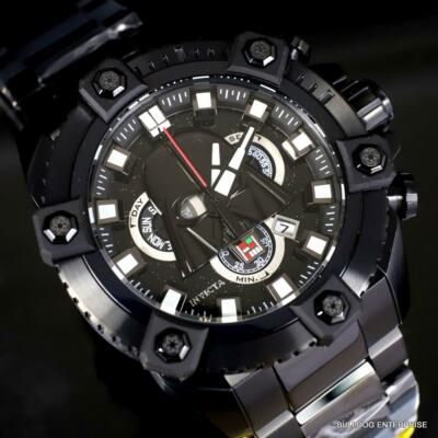 Pre-owned Invicta Star Wars Darth Vader Grand Octane Black Steel Swiss Mvt 63mm Watch