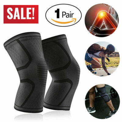 Knee Sleeve Compression Brace Support Gear Joint Pain Relief Elastic Protection