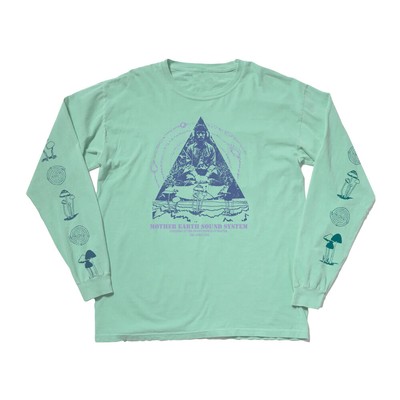 

Футболка Quiet Life Mother Earth Sound, окрашенная пигментом, для мужчин, мятный цвет, Зеленый, The Quiet Life Mother Earth Sound Pigment Dyed Lifestyle T-Shirt