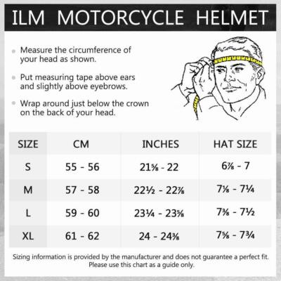ILM Refurbished Black Full Face Modular Motorcycle Helmet Winter Dual Visor DOT