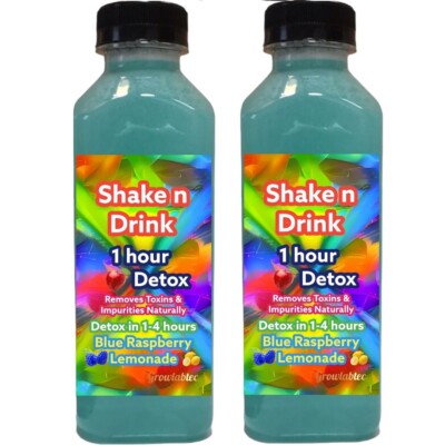 1 Hour THC Detox ( 2 Pack )  Blue Ras Lem - Formulated for Green Leaf Smokers
