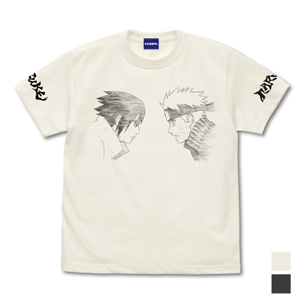 Naruto Shippuden Naruto & Sasuke T-shirt White COSPA Japan