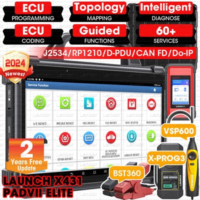 LAUNCH X431 PAD VII Elite OBD2 Diagnostic Scanner Upgraded of X431 PAD V + PRO 5