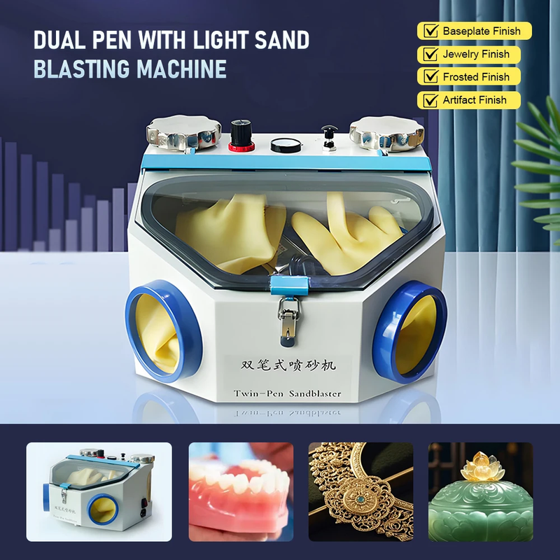 Sanding Blaster Jewelry Sandblasting Machine Desktop Double-pen Sandblasting Mac