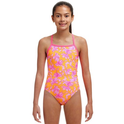 Funkita Girls Summer Season ECO Strapped In One Piece Swimwear, Girls One Piece 