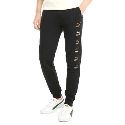 

Puma Classics Graphics Brand Love Placement Pants Tr Mens Black Casual Athletic, Черный, Puma Classics Graphics Brand Love Placement Pants Tr